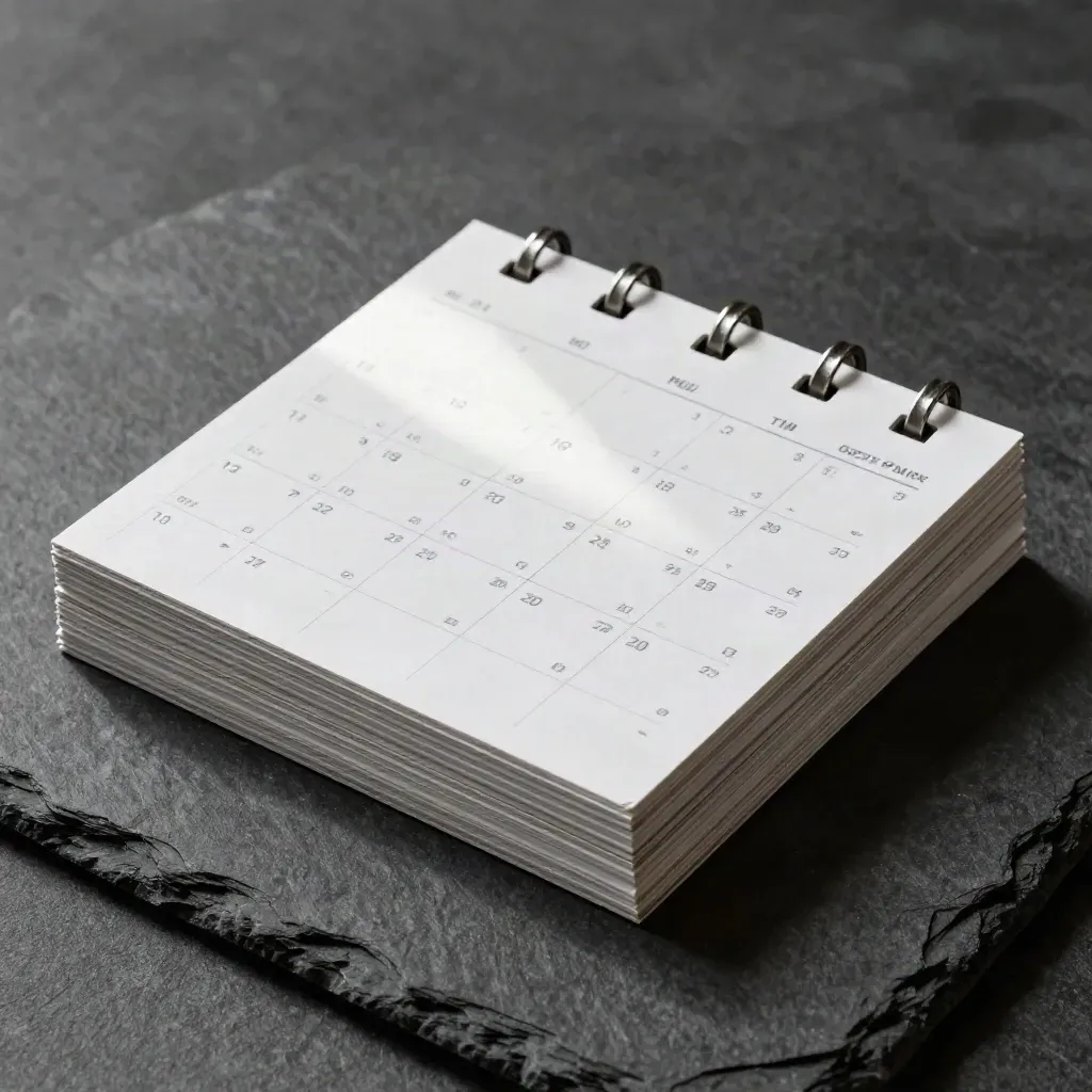 Tile opache per social con clip metalliche e distanziatori grafite su pietra scura.